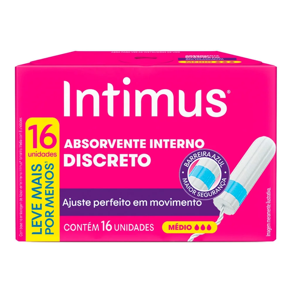ABSORVENTE INTIMUS INTERNO MEDIO LEVE 16 PAGUE 15