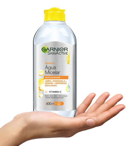 AGUA MICELAR VITAMINA C ANTIOLIOSIDADE GARNIER SKINACTIVE 400ML