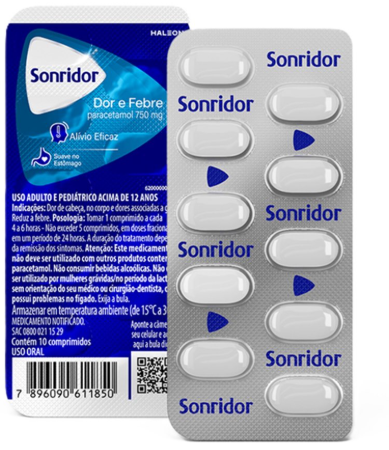ANALGESICO E ANTITERMICO SONRIDOR DISPLAY COM 5 COMPRIMIDOS EFERVECENTESRN