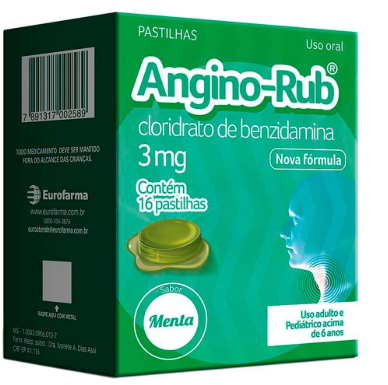ANGINO RUB MENTA 16 PASTILHAS