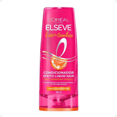 CONDICIONADOR EFEITO LIQUID HAIR ELSEVE LISO DOS SONHOS LOREAL PARIS 400ML